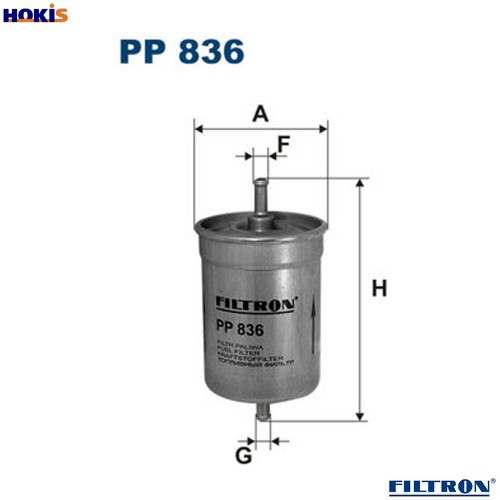 Fuel filter 836 for alfa - fuel,