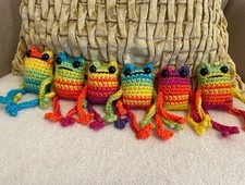 Handmade Cuddly Rainbow Frog