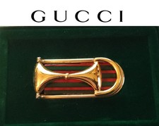 RARE Gucci Horse Bit Money Clip With Red & Green Gucci Stripe With Box
