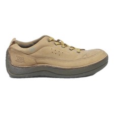 CAT Mens Casual Lace-Up Leather Shoes Beige UK 9 Comfortable Everyday Wear