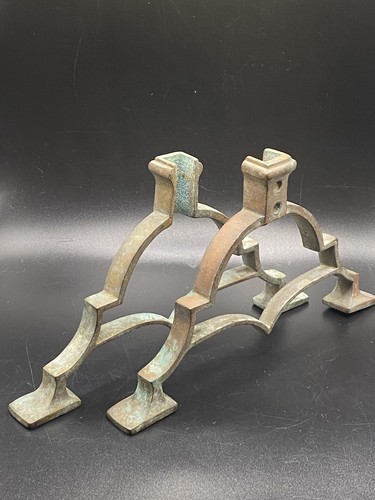 Pair antique solid brass - a, of