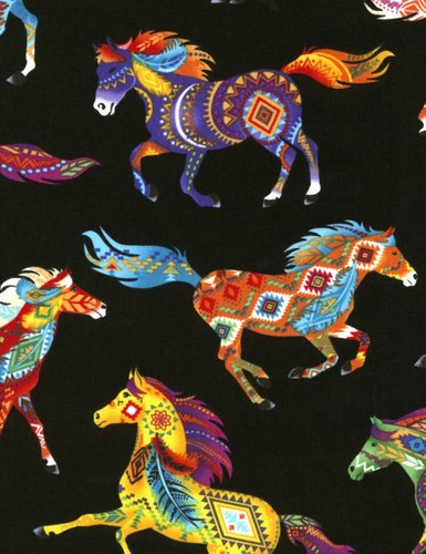 Fat quarter southwest horses - fat,