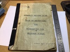 USED RAF Air Publication AP1186A Vol 1 T1131 Transmitter R1132A Reciever APSS118