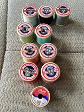 10 Sylko Plastic Cotton Reels - nearly full 