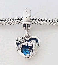 Genuine Pandora Bracelet Charm - Disney Lady & The Tramp Heart Dangle S925 ALE 