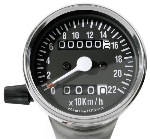Mini speedometer 60mm chrome - 60mm,