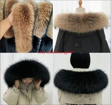 Real Raccoon Fur Collar Unisex