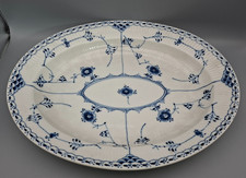 Large Oval Serving Dish – Royal Copenhagen Blue Fluted Half Lace – 36 cm Long