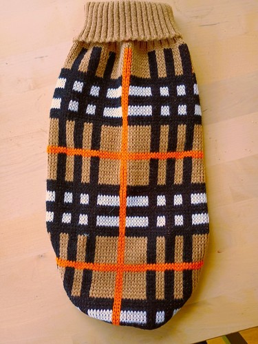 Plaid tartan dog jumper - jumper, in