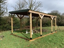 carport/garage/frame shelter overall footprint size 6m x 4.2m, bespoke hand made