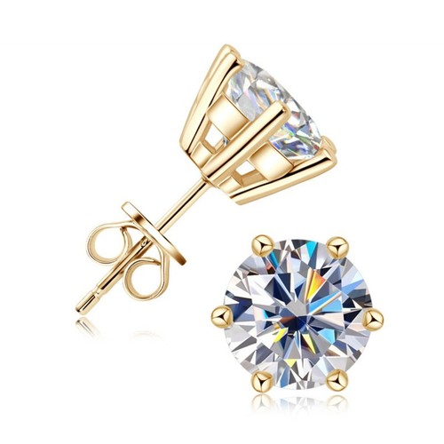 Color moissanite earrings - d,
