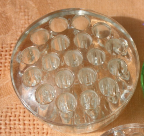 Vintage glass flower frog for - glass,