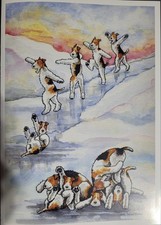 Fox terrier ice cards - on,
