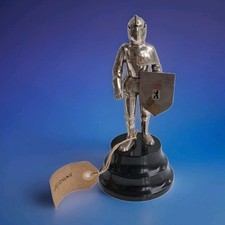 Very Rare THORENS Table Lighter Medieval German Knight Musical Petrol Working