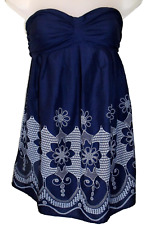 NEW QUALITY?  NAVY BLUE SUMMER BANDEAU CAMISOLE TOP ? SIZE 8   # 962*