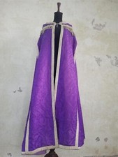 Antique 19thC French Silk Brocade Church Priest Cope Vestment 301x149cm