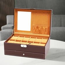 Mens Watch Box Case Organizer