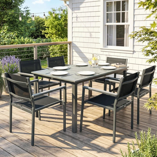 Dining set with acacia - set,