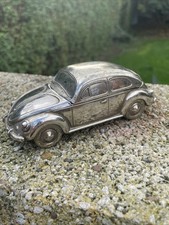 Vintage VW BEETLE table Lighter 1950’s Silver Chrome