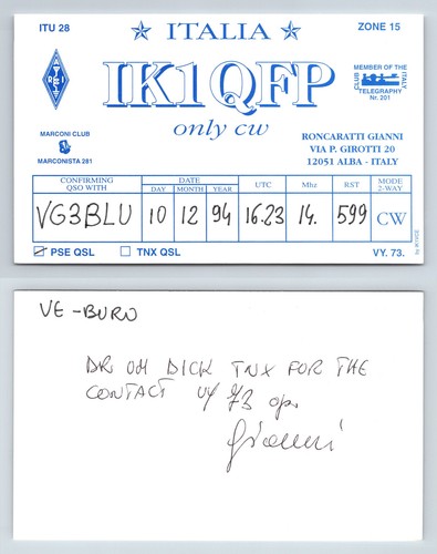 Ham radio qsl qso - radio, postcard