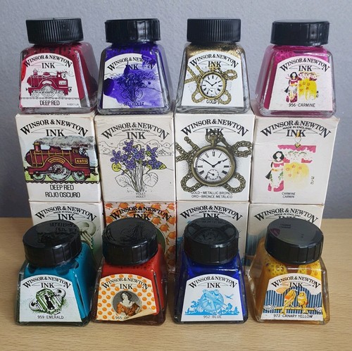 Vintage winsor newton - winsor, inks