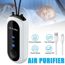 Mini Portable Air Purifier Necklace Wearable Personal Anion Negative Ionizer USB