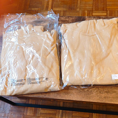 Men beige cotton fleece - beige,