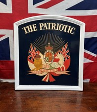 Vintage British Armorial “The Patriotic” Public House or Pub Sign