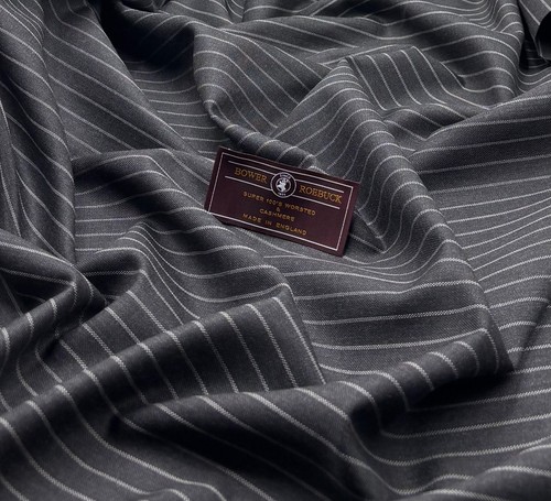 Grey white stripe - white, wool