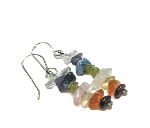 Chakra crystal earrings - crystal,