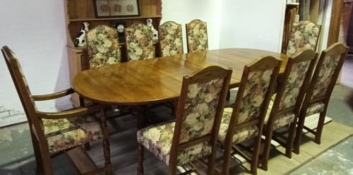 Vintage oak grand dining - dining, table