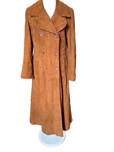 Women genuine brown suede - brown,