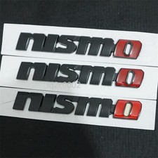 3x Matte Black Red Metal
