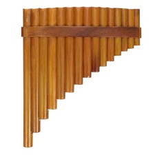 1 Set Bamboo 15-pipe Pan Flute Professional Pan Pipe for Beginners Wood Color