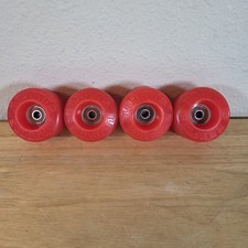 Vtg Kryptonics KRYPTOS 65mm Red Skateboard Wheels Clean Set Of 4