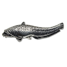 Wells Catfish Pin Badge Pewter