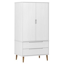 Solid Wood Pine Wardrobe MOLDE Closet Armoire Highboard Multi Colours vidaXL