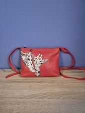 Yoshi Red Genuine Leather Giraffe Crossbody Bag