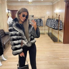 Fashion Chinchilla Coat Women