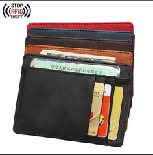 Slim Minimalist Faux leather Mens Wallet with RFID Blocking, Pocket Card Holder