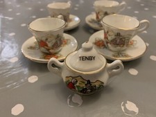 Vintage Florence Collectables Fine Bone China Miniature Tea Set ‘Tenby’ 🫖 Rare