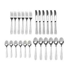 Hammered 24pc Stainless-Steel