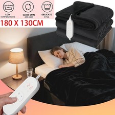 Washable Heated Throw Blanket Electric Double Overblanket Soft Fleece Sofa / Bed