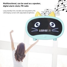 Cartoon Speaker Multifunctional Cat Ear Design Alarm Clock For Children For