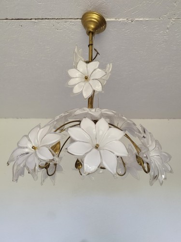 Vintage white murano glass - murano,