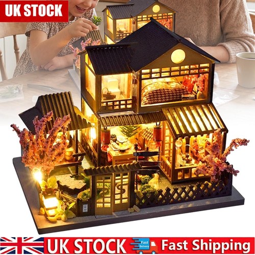 Miniature wooden dollhouse - wooden,
