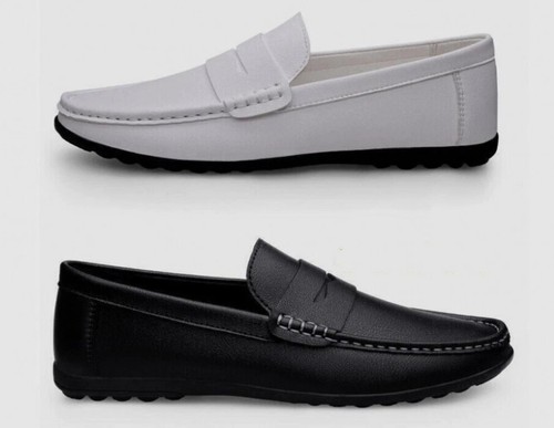 Mens leather slip on - leather,