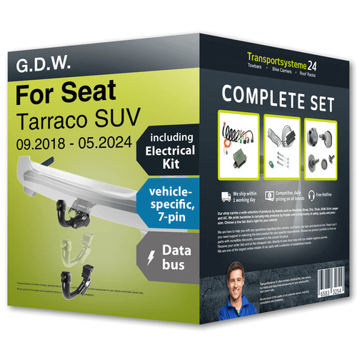Towbar detachable for seat - detachable,