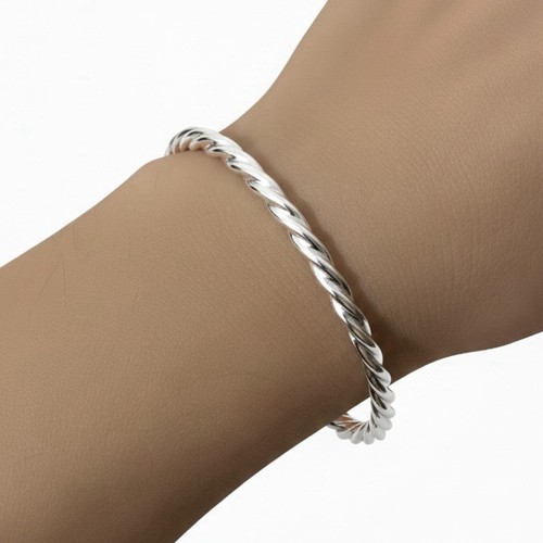Silver 925 bangle twist - bangle.,