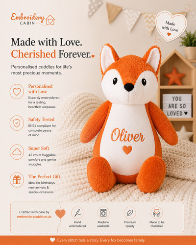 Personalised fox teddy - fox,
